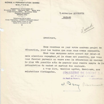 Courrier de 1948 : commande de verres