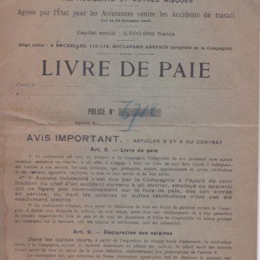 Cahier de salaire 1919